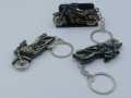 1Pcs Metal Stylish Bike Shape Design Key Chain Motor Car Key Ring - Black. 