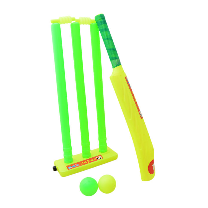 Premium Sports Cricket Bat Cricket Ball with Wicket Set for Kids 500 Gram Yellow