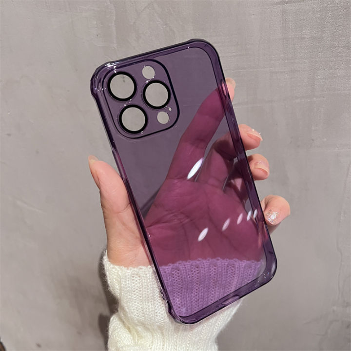 Luxury%20Plating%20Transparent/%20Deep%20Purple%20Case%20For%20iPhone%2014%20Pro%20Max%20Silicone%20purple%20Cover%20funda%20(%20Purple%20-%20Transparent%20%20)%20-%20Image%202