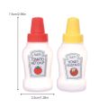 Kitchen Accessories 2Pcs for Bento Lunch Box Mini Tomato Ketchup Bottle Refillable Seasoning Storage Container Portable Sauce Salad Honey Squeeze Bottle. 