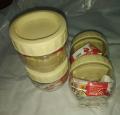 4 Pcs Transparent Plastic Jars With Air Tight Interlock Feature 120ml Each (Multicolours). 