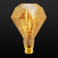 Elegant Vintage LED 4w Filament Light Bulb Diamond Shape Smoked Glass E27 Stunning. 