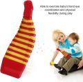 Clatter Pillar musical Wood Sounder, Tooth Wood Type Sounder Percussion Orff Musical Instrument Castanets Clapper for Kids Toddlers Early Education (red) Other Children'S Outdoor Toys. 