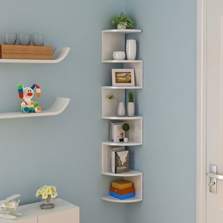 PAKWOOD%207%20Layer%20DIY%20Wall%20Mounted%20Shelves%20%20Wall%20Mounted%20Corner%20Storage%20-%20Bookshelf%20-%20Image%202