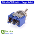 5pcs 3-Pin ON-ON 2 Position Toggle Switch 6A/125V 3A/250V SPDT ON OFF Toggle Switch by Electrica. 