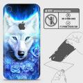 IPhone_ XR Back Skin - Design 2 - Vintage Galaxy Wolf Skin Wrap Back Sticker. 