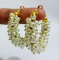 White Necklace Mala & Earrings Set – Traditional Jewelry for Women & Girls, Wedding & Party Wear. 