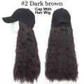 Cap with hair extension hair integrate cap hat for women girl daily hair style wig. 