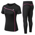 Women Gym Sets 2 piece Yoga Set Gym Clothes Tennis Yoga Shirt + Seamless Leggings Workout Sports Suit Active Wear. 