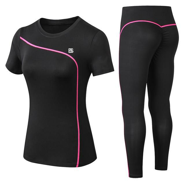 Women%20Gym%20Sets%202%20piece%20Yoga%20Set%20Gym%20Clothes%20Tennis%20Yoga%20Shirt%20+%20Seamless%20Leggings%20Workout%20Sports%20Suit%20Active%20Wear%20-%20Image%204