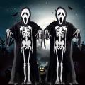 【Nice Day Toy Findings Store】（NEW）NYT Lala Skull Skeleton Ghost Cosplay Halloween Dress+Devil （Place an order and let me know if it's a children's adult style）Mask+Gloves. 