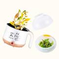 Electric 1.5 L Multi Cooker Kettle with Concealed Base Multifunction Cooking Pot Noodle Maker Egg Boiler Vegetable and Rice Cooker and Steamer Steamer for Home, Office and Travel/blue color without steamer. 