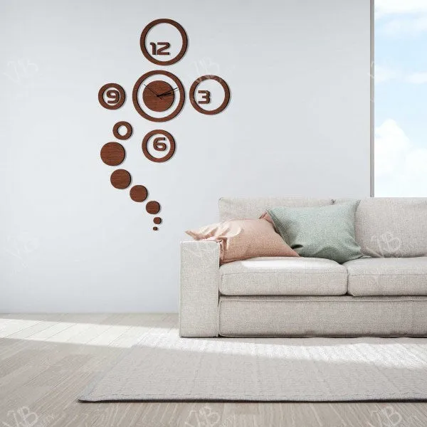 Numbers in Circles Stylish DIY Wooden Clock