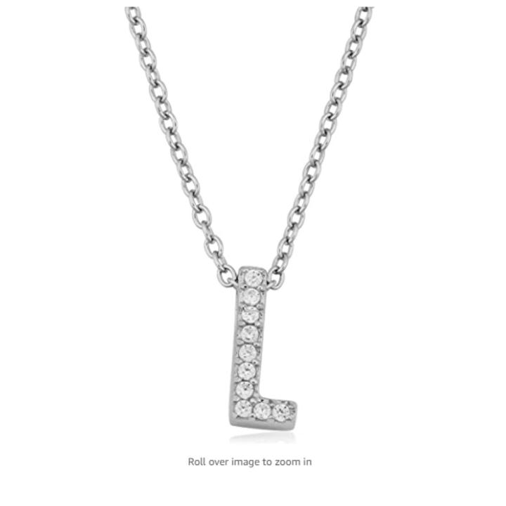 Silver Stainless Steel Alphabet Locket/Necklace/Pendant and Bracelet for Girls/Women - A to Z Your Customized/personalized Name Alphabets