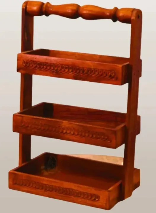 Stylish Wooden Spoon Rack|Space-Saving Wooden Spoon Holder|3 Racks for ...