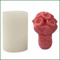 Rose Bouquet Candle Mold Silicone Valentines Day Molds Flower Bunch Soap Molds For Cake Decorating Candle Making Resin Epoxy Jewelry DIY Casting Plaster Clay Mold. 