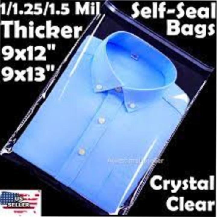 Pack of 50/100/150/200/300/ (8 x 12 Inch) Clear Resealable Cellophane/BOPP/Poly Transparent Plastic Bags For Storage Self Adhesive Polythene Peel + Seal Bags For Packing