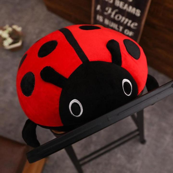 Yfashion New Hot cute plush oy soft creative ladybug ladybird insect hold doll pillow cushion novelty ldren birthday christmas ift