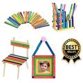 Pack of 200 Small Colored Craft Sticks Ice Cream Sticks Wooden Popsicle Sticks for DIY Craft Creative Designs Children Education  (Length - 4.5 Inches Width - 12 mm). 