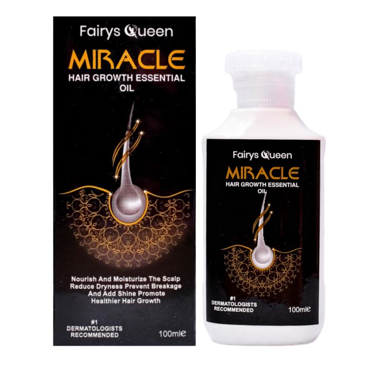 Fairy's Queen Miracle Hair Growth Oil 100ml, Nourushes And Moisturize The Scalp Reduce Dryness Prevent Breakage And Add Shine Promote Healthier Hair Growth
