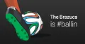 Brazuca Football White/Light Green/Red. 