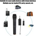 LT-125 2x Universal Wireless Microphone Professional Handheld Mic System + Receiver Karaoke for mobile, PC, DSLR, Camera HD Wirelss Handy Microphone with reciever for Mobile and PC Compiter, DSLR, Video Camera Universal. 