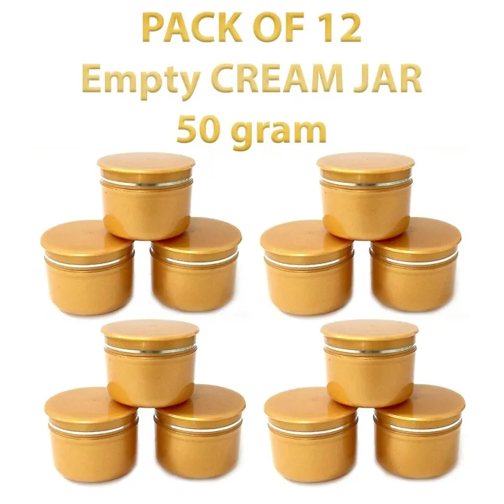 12%20Empty%20Cosmetic%20Containers%20Cream%20Pot%20Jar%20Refillable%20Plastic%2050%20gram%20-%20Image%202