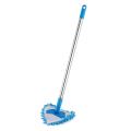 Triangle Shape Extendable Microfiber Mop For Floor Adjustable Triangle Cleaning Mop 180 Degree Rotating. 