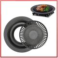 Stove Top Barbecue Grill - Nonstick BBQ  Smokeless Kitchen Home Indoor/ Outdoor BBQ, Stainless Steel with Double Coated Non Stick Surface Grill Pan for Roasting, Utensils Portable Korean Gas Grill Pan Household Plate BBQ Cooking Tool Sets. 