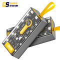 ZOOM TRANSPARENT POWER BANK punk style 10000mah wth pd charge 66w fast charging 3 built in ports. 