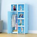 FROZEN 8 Cubes Storage Cabinet & Wardrobe For Kids With Hanging Rod - BY VIRSA. 