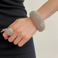 Vintage Heavy Metal Hollow Round Ball Beaded Open Bracelet Bangle for Women Girls Exquisite Trendy Party Jewelry Gifts. 