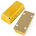 Fake Gold Bar Plastic Golden Paperweight Home Decor Bullion Bar Simulation. 