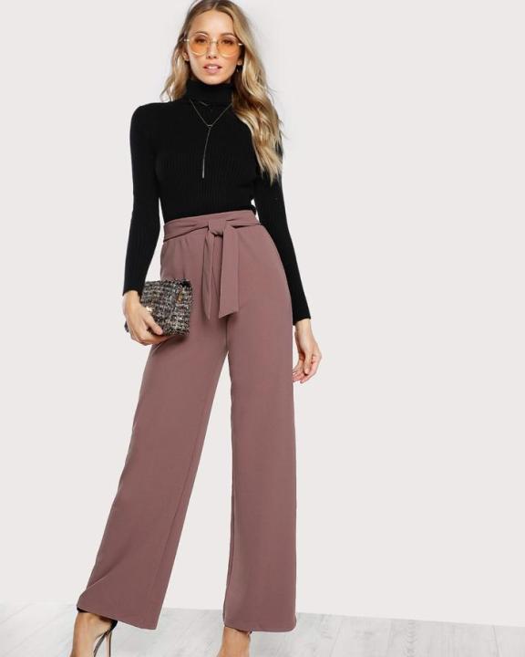 Grape%20Tie%20Waist%20Culottes%20Pant%20for%20Women%20-%20Image%203