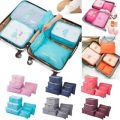 6pcs/Set Travel Storage Bag Portable Luggage Organizer Clothes Tidy Pouch Zip Cube Luggage Toiletry Bag Organizer Pouch Home Organization - Multi. 