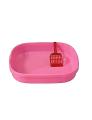 PawComfort Cat Litter Tray With Scoop - Large - Blue , Red , Green , Purple. 