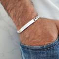 silver coustamiz bracelet for boys and man. 