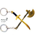 IYI Turgut Alp Axe Pack of 2 Metal Keychains Beautiful Keychain for Cars and Bikes Fashion keyrings. 