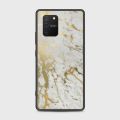 Samsung Galaxy A91 Cover - SkinLee HQ Infinity Glass Case (Soft) - Gold Chrome Effect Print - SKINLEE-158-1-793-624. 