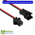 JST-SM 2 Pin Male/Female JST Connector with 10cm 20AWG Wire for LED Light Strip & DIYs etc pack of 5/10/15 Pairs SM JST Connector. 