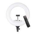 46cm LED Ring Light 18inch + 7.5ft Stand, Runs on AC Power with No Shadow apertures, Ideal use for Makeup Artist, Video Shoot, Fashion Photography & Many More. 