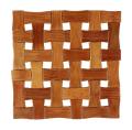 2 Piece Wooden Coasters Pan, Pot Holder, Heat Insulation Pad, Square Pot Mat (17 x 17cm) / (19 x 19 cm) - 2 Pieces. 