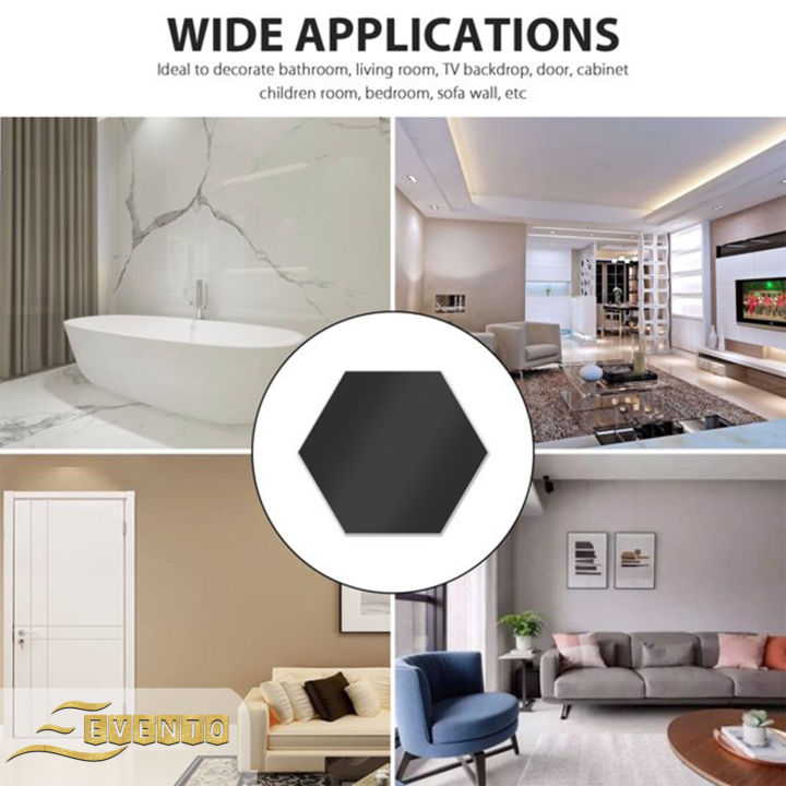 Evento%20Acrylic%20Mirror%20Hexagon%203d%20Wall%20Sticker%20Sets%20Decore%20Art%20Hexagonal%20Design%20Decoration%20For%20Home%20Decor%20Living%20Bed%20Room%20And%20Offices%20And%20For%20Gifts%20Piece%20Item%20Silver%20Golden%20Black%20(12%20pieces)%20-%20Image%203