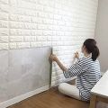3D Brick Wall Sticker Self-Adhesive Foam Wallpaper Panels Pack of 12. 
