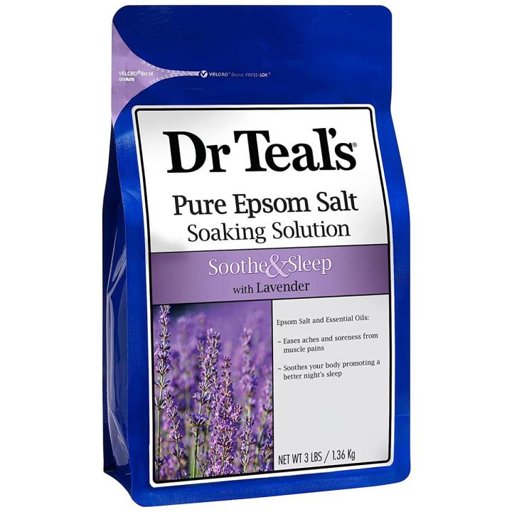Dr Teal's Epsom Salt Soaking Solution, Soothe & Sleep, Lavender, 500 grams
