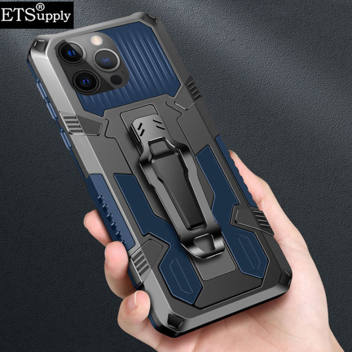 Phone case Redmi 12 Shockproof Armor Stand Holder with Metal Clip Mountaineering Back cover Mi Xiaomi Redmi12 case