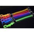 Pack of 12 Plastic Coil Spring Keychain with Plastic Hook, Retractable spiral Cord Keychain. 