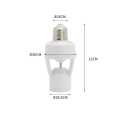 "360° Smart PIR Motion Sensor Bulb Holder | Automatic E27 Light Socket Adapter with Adjustable Timer & Lux Control | Energy Saving Lamp Base for Home & Office". 