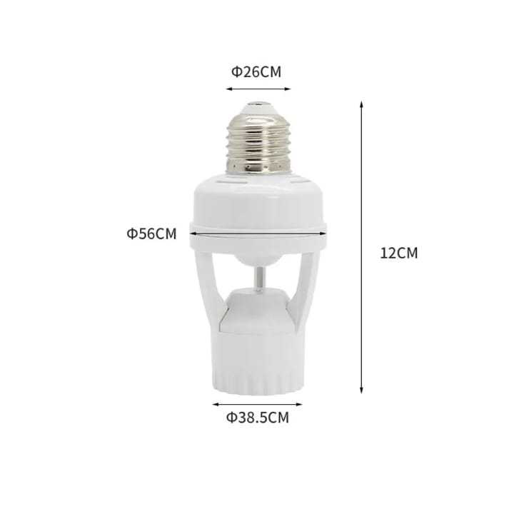 "360%C2%B0%20Smart%20PIR%20Motion%20Sensor%20Bulb%20Holder%20%7C%20Automatic%20E27%20Light%20Socket%20Adapter%20with%20Adjustable%20Timer%20&%20Lux%20Control%20%7C%20Energy%20Saving%20Lamp%20Base%20for%20Home%20&%20Office"%20-%20Image%205