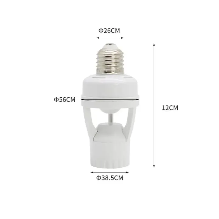 "360%C2%B0%20Smart%20PIR%20Motion%20Sensor%20Bulb%20Holder%20%7C%20Automatic%20E27%20Light%20Socket%20Adapter%20with%20Adjustable%20Timer%20&%20Lux%20Control%20%7C%20Energy%20Saving%20Lamp%20Base%20for%20Home%20&%20Office"%20-%20Image%205